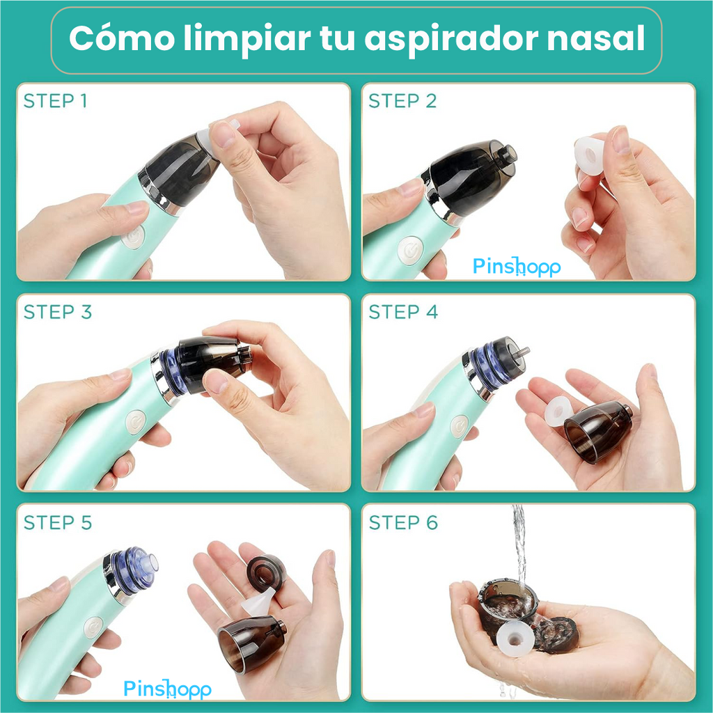 Aspirador Nasal Para Bebés Limpiador Eléctrico De Nariz