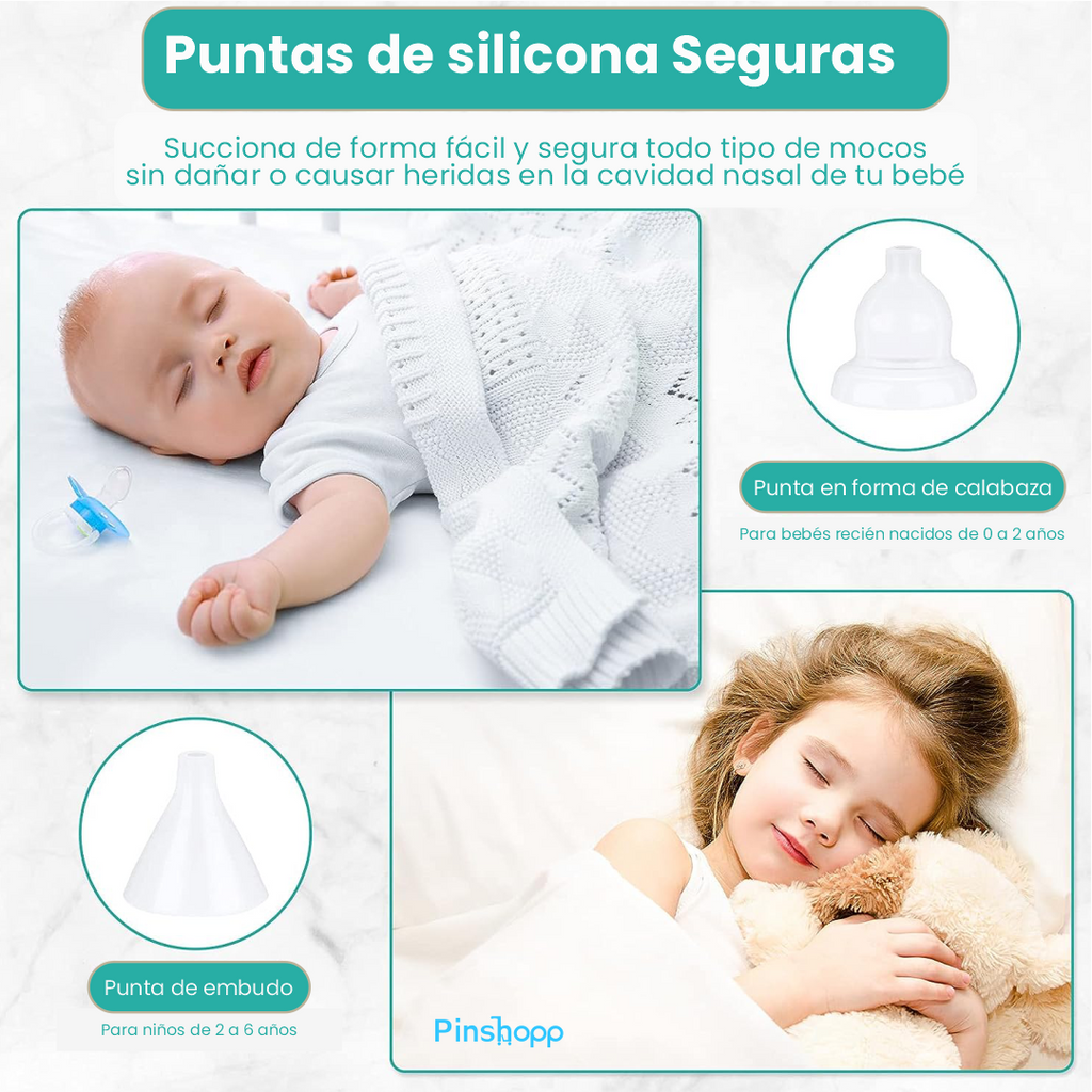 Aspirador Nasal Para Bebés Limpiador Eléctrico De Nariz