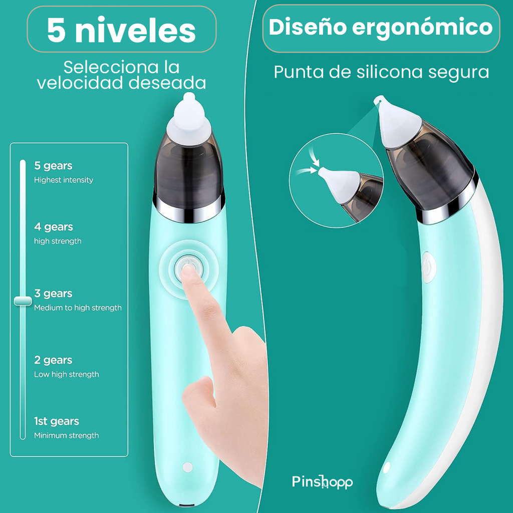 Aspirador Nasal Para Bebés Limpiador Eléctrico De Nariz