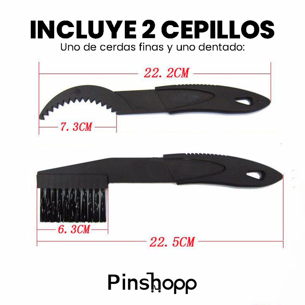 Kit Cepillo Limpiador De Cadena Para Bicicleta