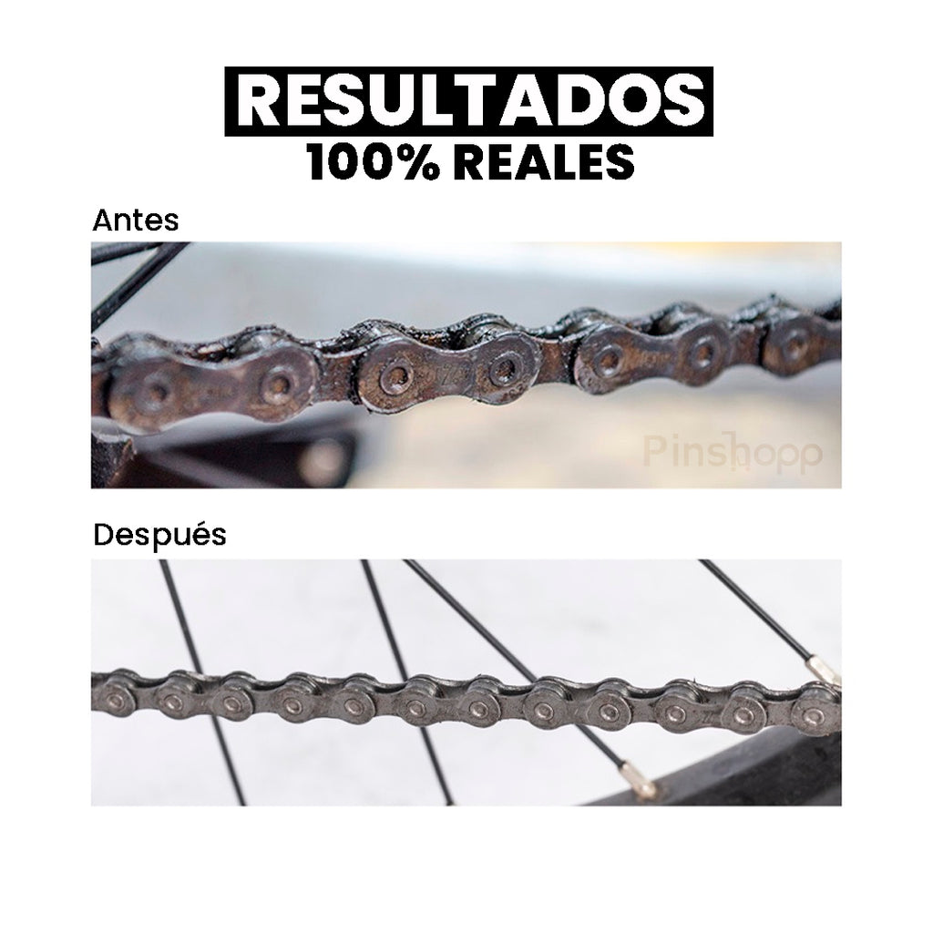 Kit Cepillo Limpiador De Cadena Para Bicicleta
