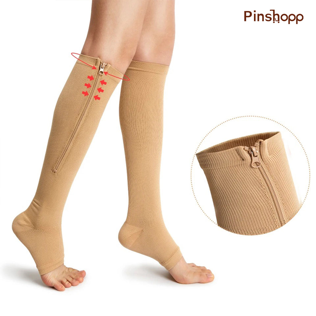 Medias Compresion Anti Varices Circulacion Con Cremallera OR84